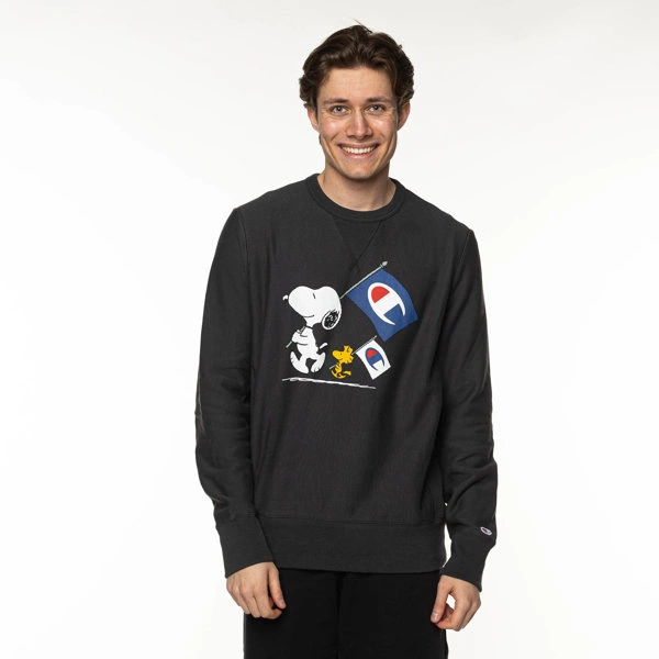 CHAMPION X Peanuts Crewneck Sweatshirt FADED BLACK