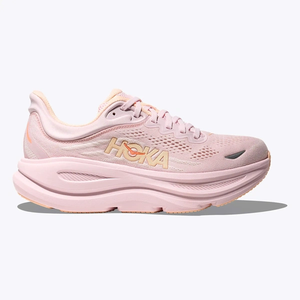 HOKA Bondi 9 Women's Running Shoes Lilac Cream / Tangerine Glow