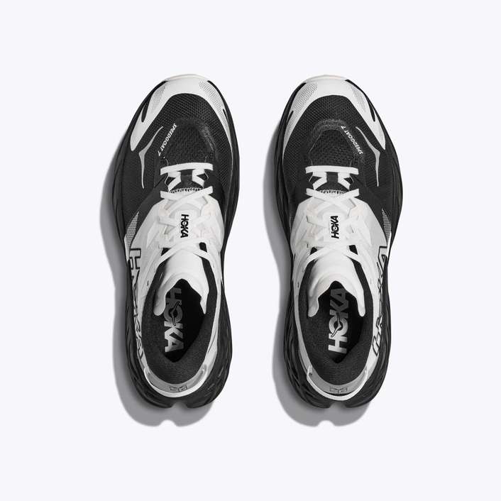 HOKA Speedgoat 7 Women's Trail Running Shoes Black/White