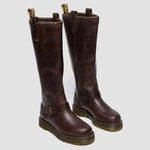 Dr. Martens Anistone Knee High Crazy Horse Leather Biker Boots 41871200