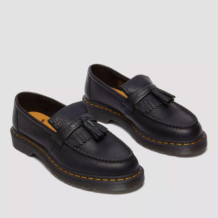Dr. Martens Tassel Loafers Adrian Yellow Stitch Ambassador Black 31997001