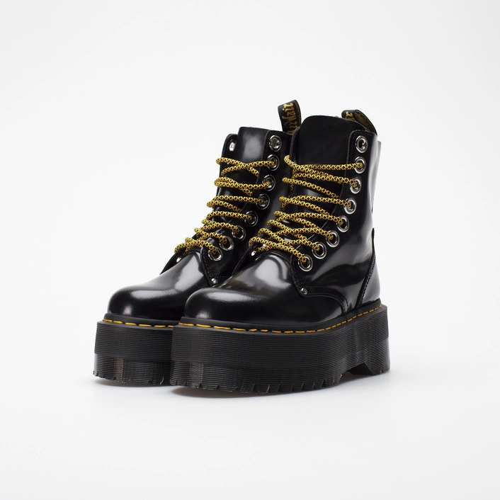 Dr. Martens JADON PLATFORM BOOTS BLACK POLISHED SMOOTH 15265001