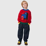 BOBO CHOSES Doggy Mate jacquard jumper RED