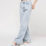 Kaotiko Wide Leg Denim Acid Jeans