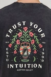 Kaotiko Black Trust Your Intuition Washed T-shirt