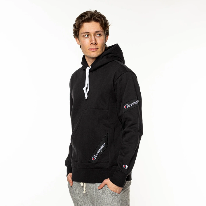 Champion ASYMMETRIC POCKET HOODIE BLACK