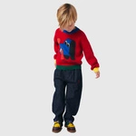 BOBO CHOSES Doggy Mate jacquard jumper RED