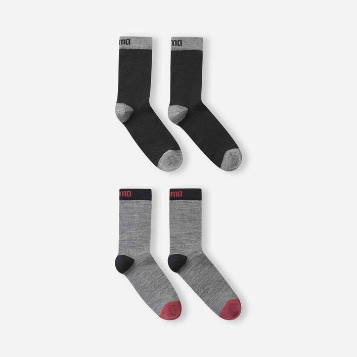 Reima kids' wool socks Parit 2-pack black 5300309A