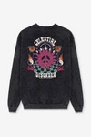 Kaotiko Black Celestial Disorder Washed Sweatshirt