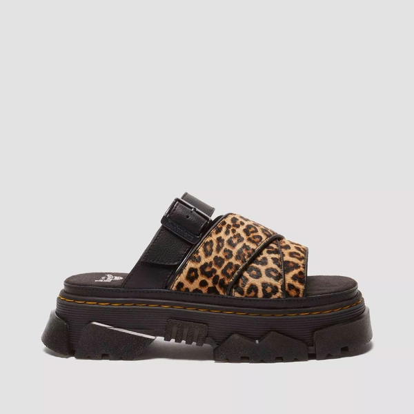 Dr. Martens Platform Slides Mattison Women's Leopard-Print 41110200