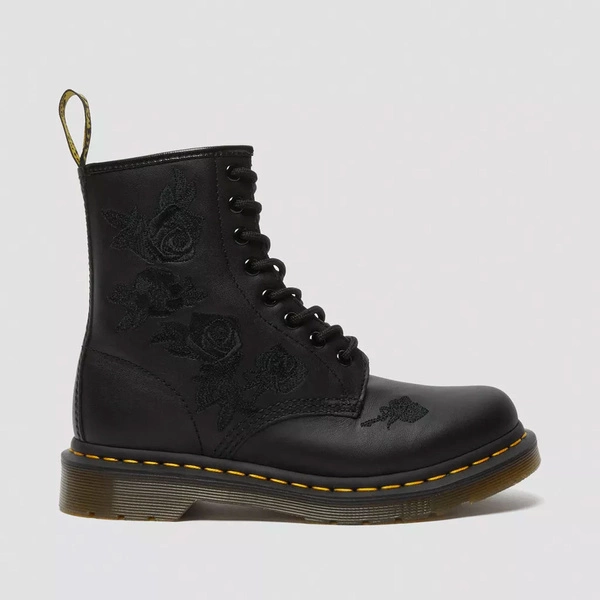 Dr. Martens boots 1460 Vonda Mono Floral with embroidery black 24985001
