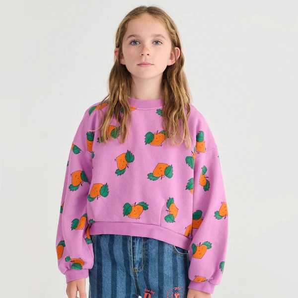 BOBO CHOSES Tangerine all over cropped sweatshirt