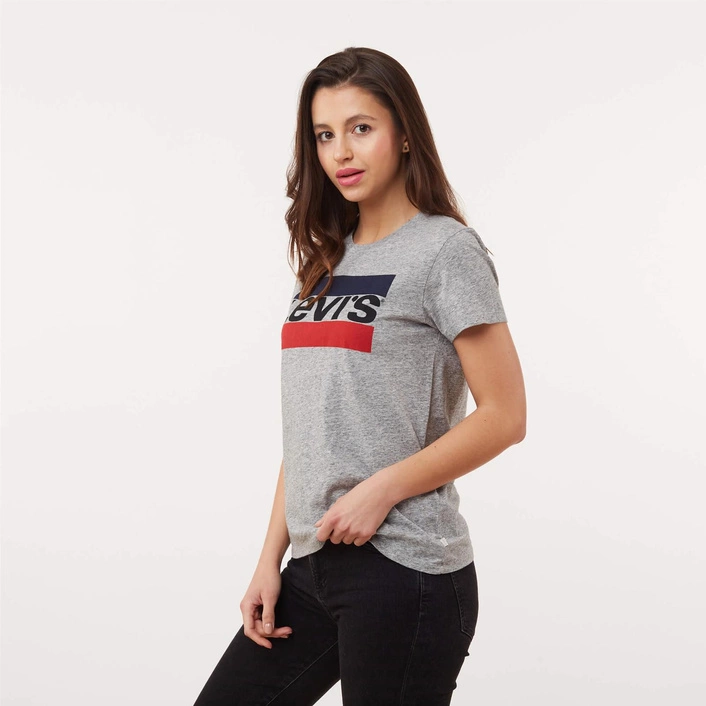 Levi's THE PERFECT GRAPHIC TEE Smokestack Heather