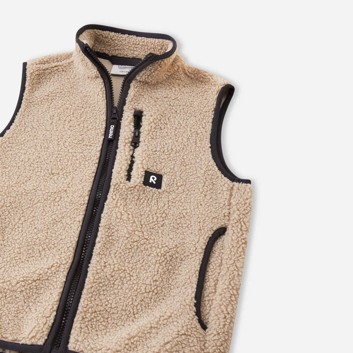 Reima kids' fleece vest Tupas beige 5200497A
