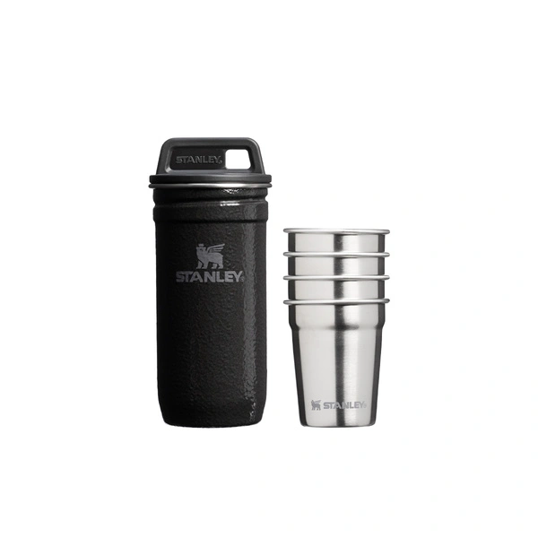 Stanley Metal Shot Glasses in Case Pre-party Hammertone Black
