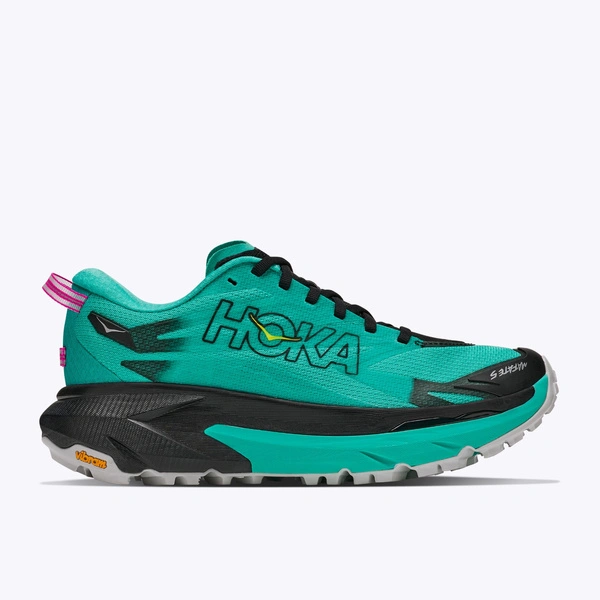 HOKA Mafate 5 Women's Trail Running Shoes Black/Electric Aqua