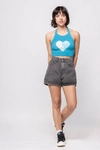 Kaotiko Blue Yin Yang Heart Top
