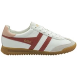 Gola Women's Torpedo Leather Trainer CLB622WU White/Clay/Pearl Pink