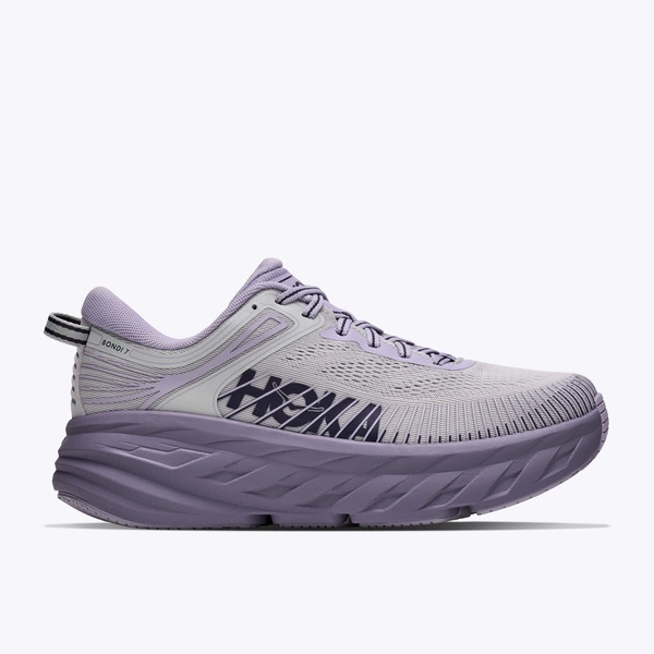 HOKA Bondi 7 Women's Running Shoes Stardust/Mellow Lilac