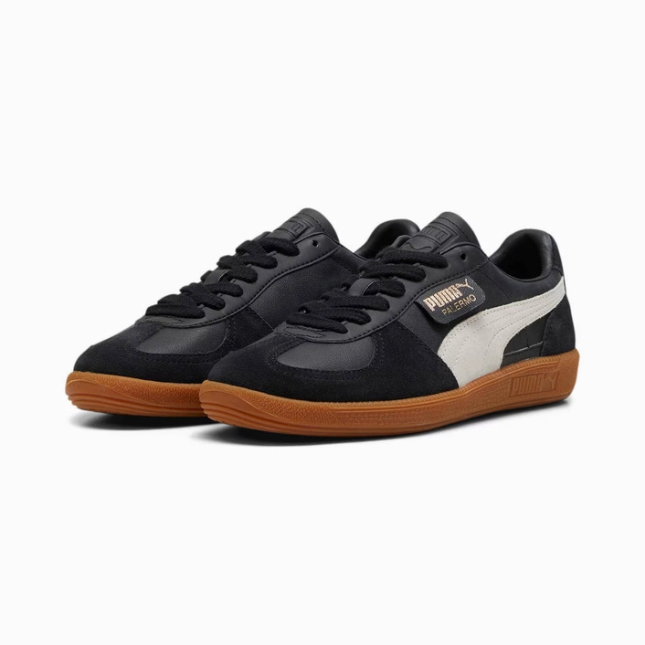 Puma Palermo Leather Black Feather Grey 39646403