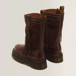 Dr. Martens Platform Cowboy Boots Quad Mid Desert Rodeo Dark Brown 43175200