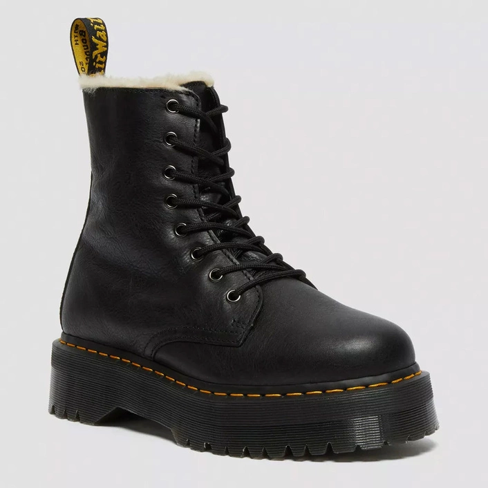 Dr. Martens fur-lined platform boots Jadon Pisa black 25637001