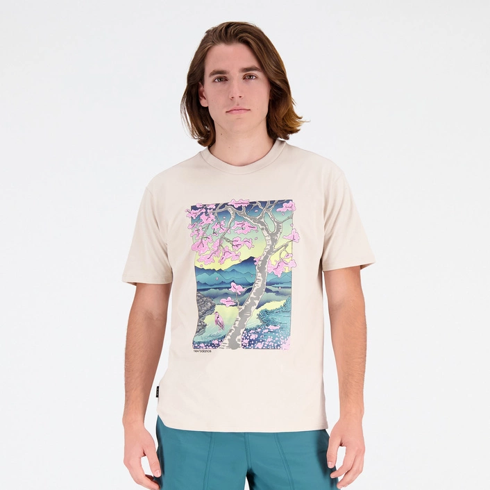 NEW BALANCE KOSZULKA AT GRAPHIC COTTON JERSEY
