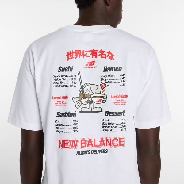 New Balance White T-shirt Ramen MT61H51DWT