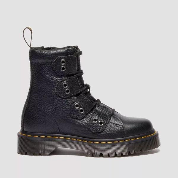 Dr. Martens women's boots 1460 Bex Milled Nappa lace-to-toe black 41750001