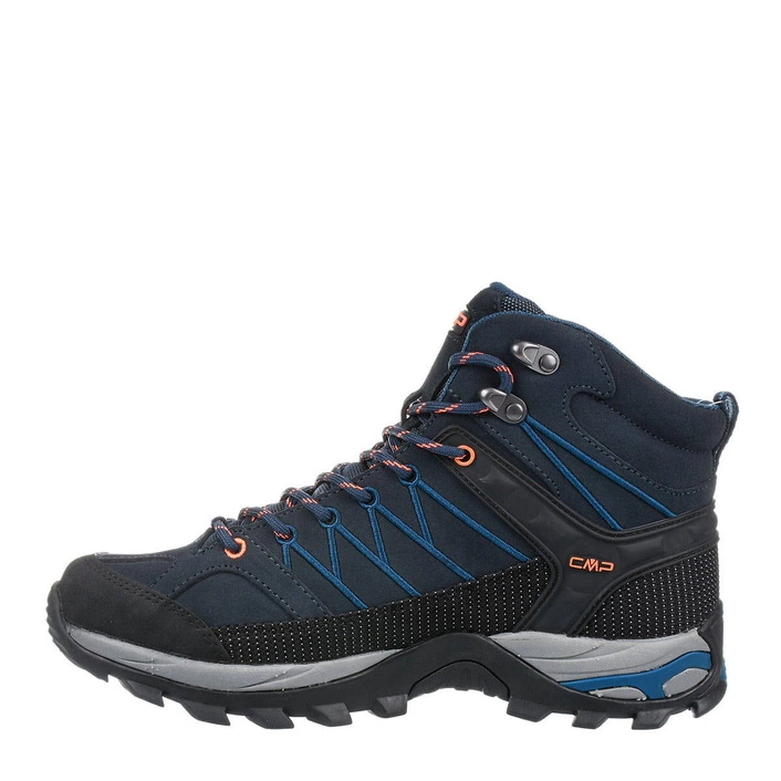 CMP RIGEL MID TREKKING SHOE Waterproof B.BLUE-FLASH ORANGE