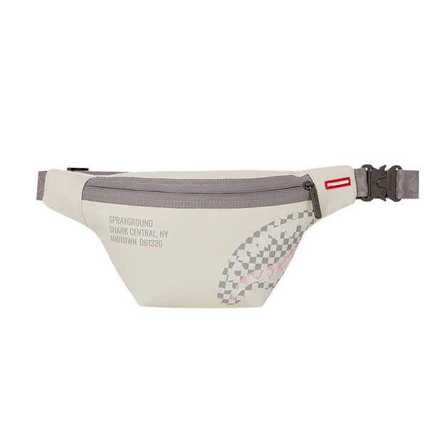 Sprayground Cream Check Shark Central Crossbody 910B7485NSZ