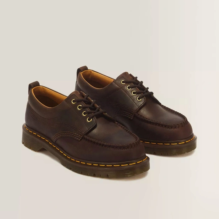 Dr. Martens Shoes Lowell 4 Eye Crazy Horse Dark Brown 43348200