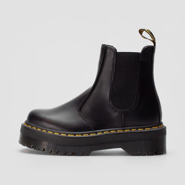 Dr. Martens platform Chelsea boots 2976 Quad Polished Smooth black 24687001