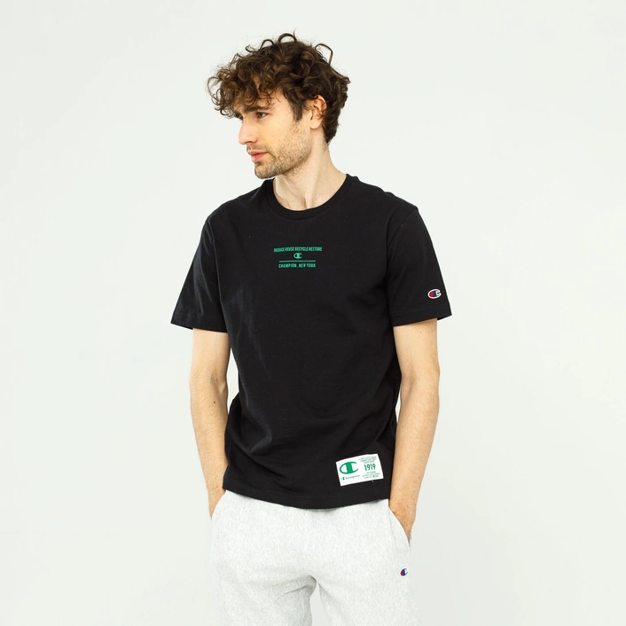 Champion ECO GRAPHIC PRINT T-SHIRT BLACK