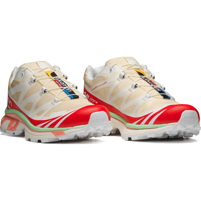 Salomon XT-6 XT-6 Shortbread/Poppy Red/Green Ash