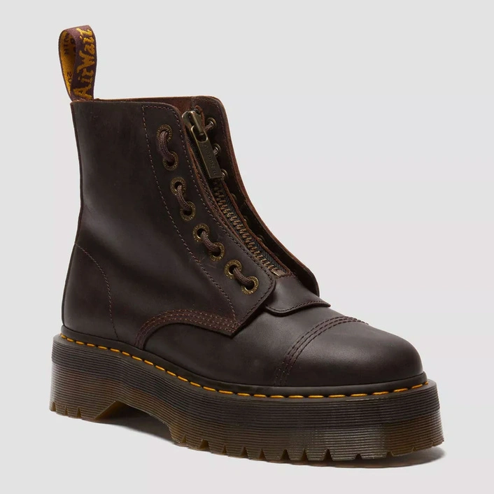 Dr. Martens platform boots Sinclair Crazy Horse dark brown 40910200