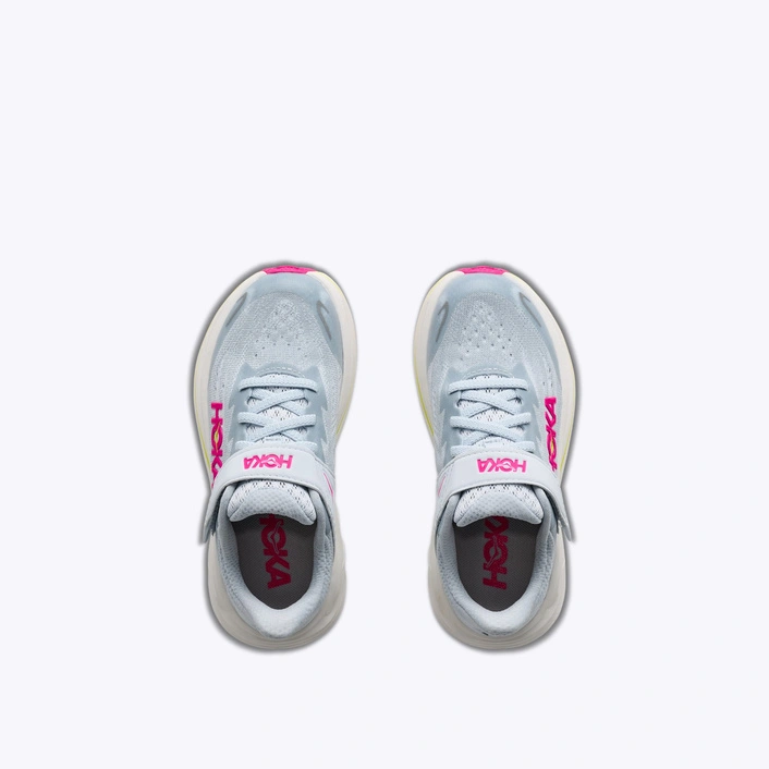 HOKA Clifton 10 Little Kids Kids' Running Shoes Overcast / Neon Dragonfruit