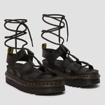 Dr. Martens Woman's Nartilla Hydro Leather Lace Up Gladiator Sandals 24641001