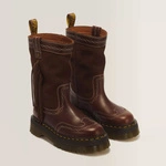 Dr. Martens Platform Cowboy Boots Quad Mid Desert Rodeo Dark Brown 43175200
