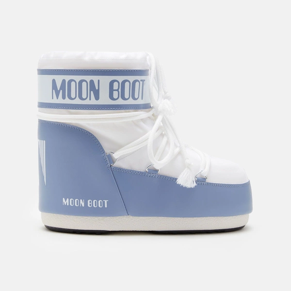 MOON BOOT ICON LOW GREY NYLON BOOTS