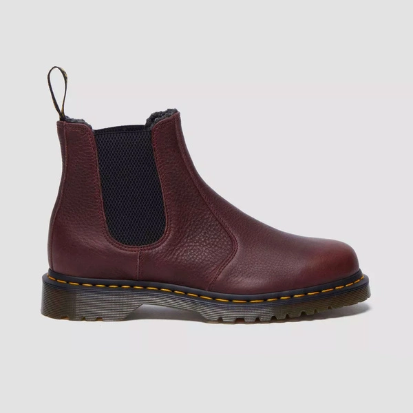 Dr. Martens fur-lined Chelsea boots 2976 Grizzly cherry red 31874600