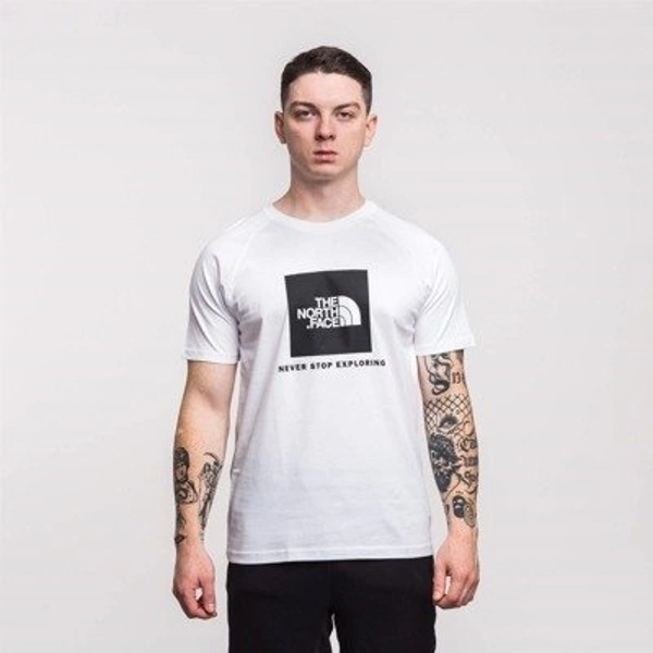 The North Face S/S Raglan Red Box Tee White