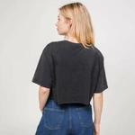 Kaotiko CROP TOP WASHED BLACK