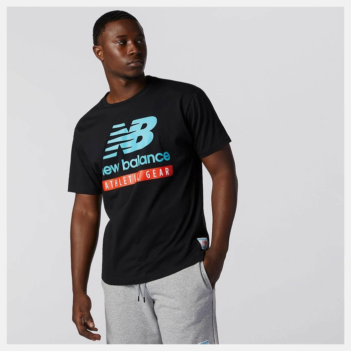 New Balance ESSENTIALS LOGO TEE BLACK