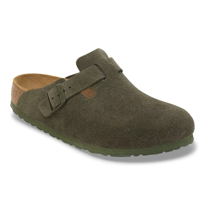 Birkenstock Boston Suede Leather Thyme 1024714 (Narrow)