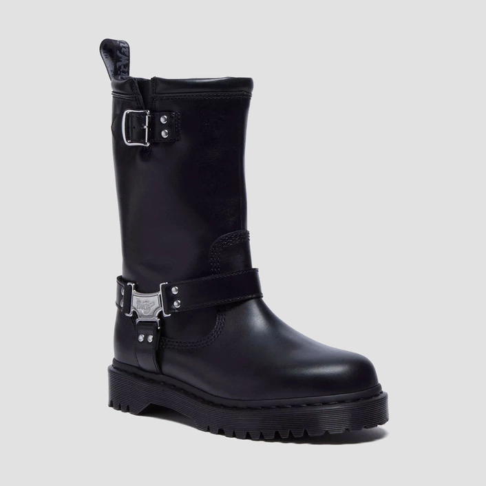 Dr. Martens Biker Boots Anistone Hi Wanama Black 32199001