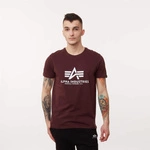 Alpha Industries BASIC T-SHIRT DEEP MAROON