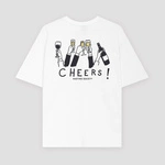 Kaotiko Cheers Organic Cotton White T-shirt AR025-01S-G002