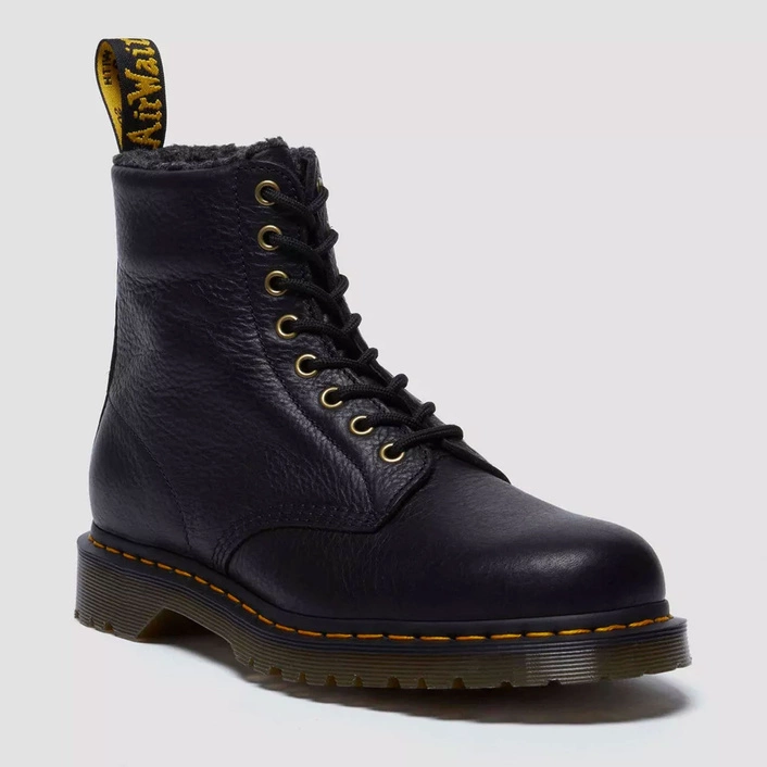 Dr. Martens fur-lined boots 1460 Grizzly black 31873001