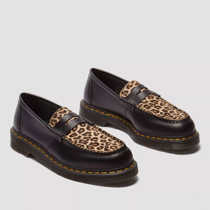 Dr. Martens Loafers Penton Leopard-Print Black 41186001